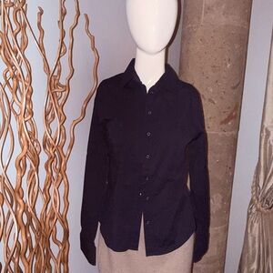 Brandy Melville Black Button-Down Shirt